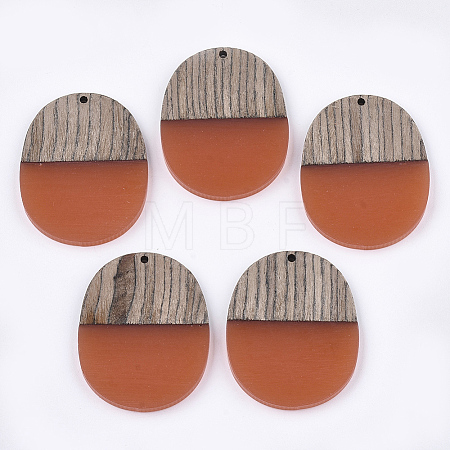 Resin & Wenge Wood Pendants RESI-T023-01K-1