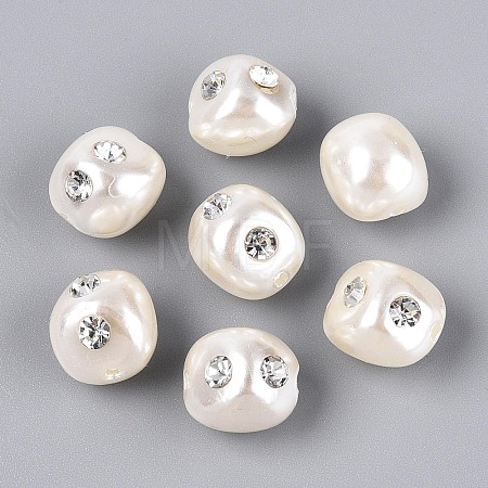 ABS Plastic Imitation Pearl Beads SACR-T017-77B-1