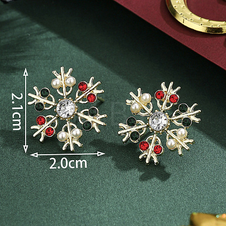Alloy Enamel Dangle Stud Earrings FS-WG7AF48-05-1