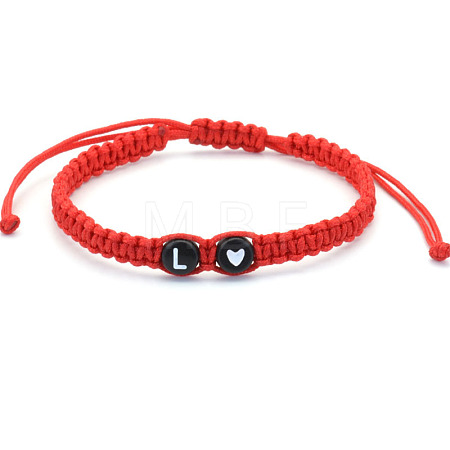 Resin Beads Braided Bead Bracelets FS-WG108B7-12-1