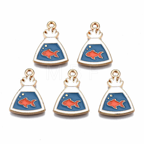 Eco-Friendly Alloy Enamel Pendants X-ENAM-T011-87-NR-1