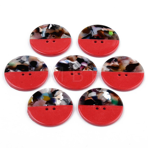 4-Hole Cellulose Acetate(Resin) Buttons BUTT-S026-002A-02-1