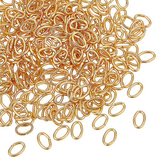 Beebeecraft 300Pcs Brass Open Jump Rings KK-BBC0012-39-1