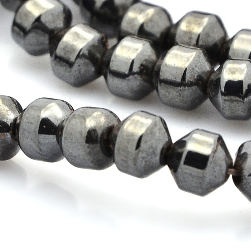 Magnetic Synthetic Hematite Beads Strands G-P061-26-1