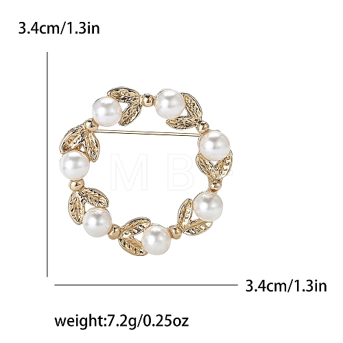 Alloy and Clear Glass Rhinestone Ring Brooch PW-WG6082F-01-1