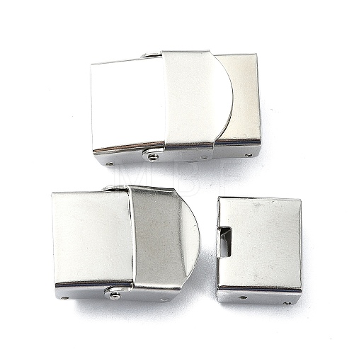 201 Stainless Steel Watch Band Clasps STAS-C089-05C-P-1
