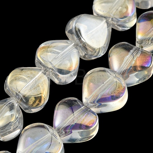 AB Color Plated Electroplate Transparent Glass Beads Strands EGLA-G037-09A-AB01-1
