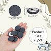  20Pcs Cloth with Aluminum Base Buttons BUTT-NB0001-77C-2