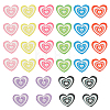 HOBBIESAY 32Pcs 8 Colors Transparent Acrylic Pendant MACR-HY0001-03-1