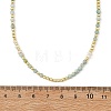 Natural Amazonite Faceted Round & Round Electroplate Synthetic Non-magnetic Hematite & Natural Pearl Beaded Necklaces NJEW-JN06549-02-4