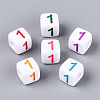Opaque Acrylic European Large Hole Beads SACR-N020-01A-02-1