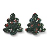Christmas Tree Polymer Clay Rhinestone Beads CLAY-NH0001-14H-1