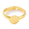 Rack Plating Adjustable Brass Ring Findings LS-KK-F090-08G-02-2