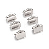Tarnish Resistant Stainless Steel Ribbon Crimp Ends LS-STAS-Q187-04-1