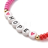 Word HOPE Stretch Bracelets BJEW-JB07524-04-4