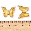 Brass Pave Faceted Glass Connector Charms FIND-Z020-03O-3