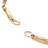 Ion Plating(IP) 304 Stainless Steel Faceted Bar Link Chain Bracelet Makings X-AJEW-JB01184-01-2