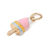 Alloy with Enamel Pendants AL-CBAE186-01G-01-2