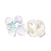 Transparent Acrylic Flower Bead Caps MACR-C009-15-2