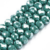Electroplate Glass Beads Strands EGLA-A034-P8mm-A09-1