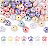 50Pcs UV Plating Acrylic Beads PACR-YW0001-40-1