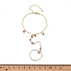 Brass Micro Pave Cubic Zirconia Mittens Bracelets BJEW-C156-01G-02-5