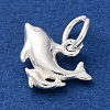 925 Sterling Silver Double Dolphin Charms STER-G045-12S-2