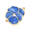 Brass Enamel Connector Charms KK-L275-57G-08-2