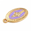 Golden Alloy Enamel Pendants KK-P197-16G-3