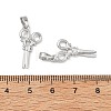 Brass Micro Pave Clear Cubic Zirconia Pendants CU-L277-08P-3
