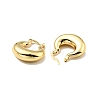 Rack Plating Brass Chunky Hoop Earrings for Women EJEW-G288-35D-G-2