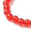 Transparent Plastic Beaded Stretch Bracelets for Children BJEW-JB11507-03-4