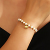 304 Stainless Steel & Imitation Pearl Charm Bracelets FS-WGF99C6-01-3