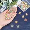 28pcs 7 colors Alloy Enamel Pendants ENAM-SC0002-45-3