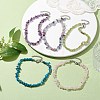 Natural Gemstone Beads Anklets AJEW-AN00583-5