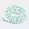 Electroplate Opaque Solid Color Glass Beads Strands EGLA-A034-P8mm-L09-2