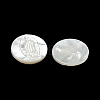 Carved Natural White Shell Cabochons SSHEL-N038-06B-04-2