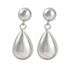 Smooth Teardrop Brass Dangle Earrings for Women EJEW-D280-02P-01-1