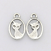 Tibetan Style Alloy Kitten Pendants LS-TIBEP-R219-AS-LF-1