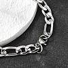 201 Stainless Steel Curb Chain Bracelets for Men STAS-T077-22A-01P-2
