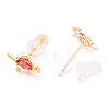 Cute Light Gold Plated Brass Stud Earrings EJEW-H106-02H-2