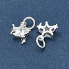 925 Sterling Silver Pave Clear Cubic Zirconia Star Charms STER-H119-03S-2