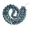 Electroplate Transparent Glass Beads Strands EGLA-B012-AB18-2