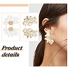 2 Sets 2 Color Alloy Flower Asymmetrical Earrings EJEW-FI0001-33-3
