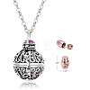 Stainless Steel Round Urn Ashes Pendant Necklace PW-WG9842A-02-1