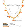 Triangle Resin Tassel Brass Paperclip Chain Necklaces for Women WG30535-02-1