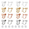  16Pcs 8 Style Star & Heart Brass Clip-on Earring Findings KK-TA0001-26-10