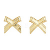 Cubic Zirconia Bowknot Stud Earrings EJEW-N011-64-2