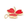 Brass Enamel Pendants KK-P217-03G-06-3