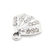 Alloy Rhinestone Pendants FIND-U026-24B-P-2